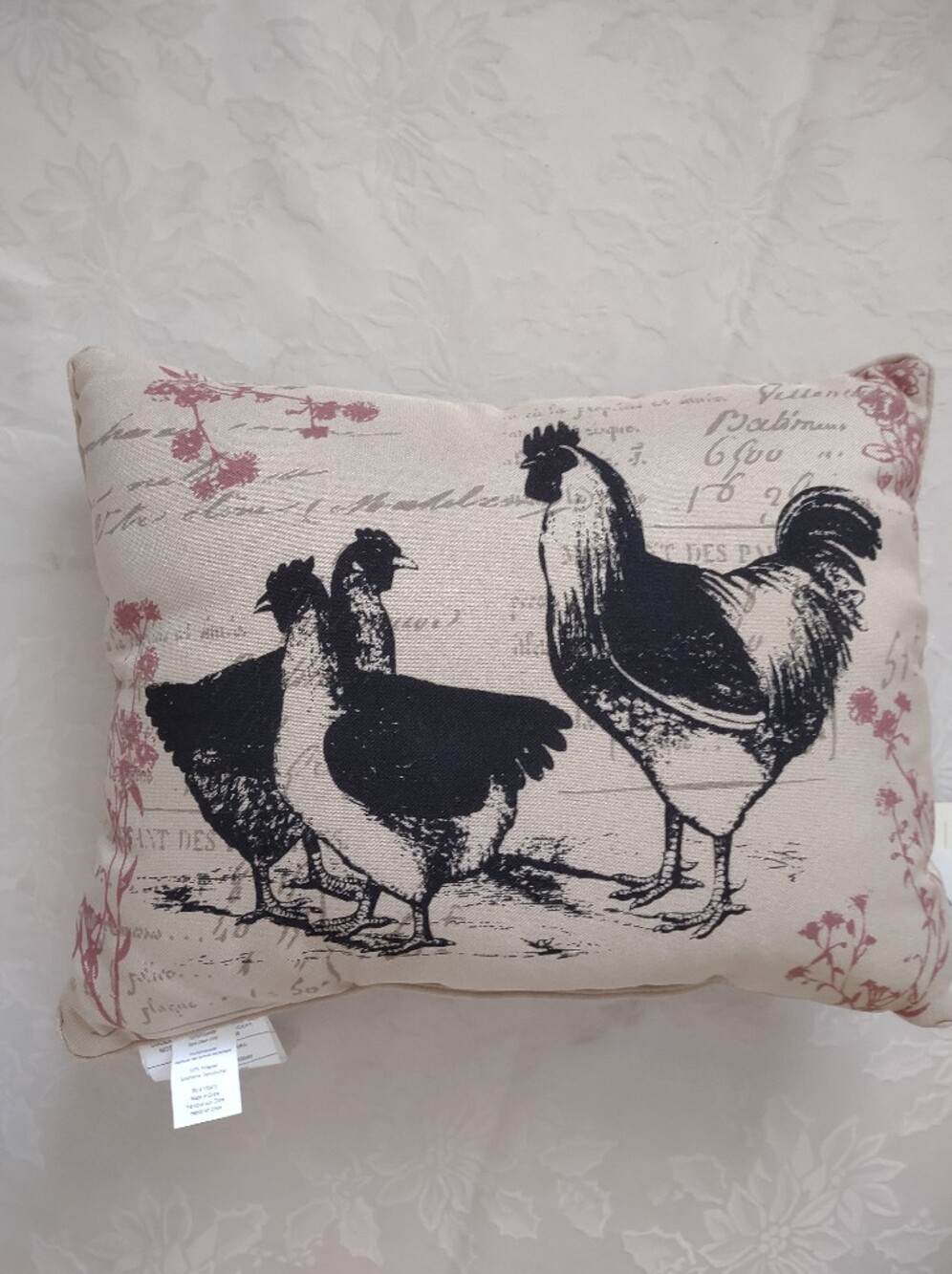 New 🆕 Marlo Lorenz 3 Roosters Decorative Pillow